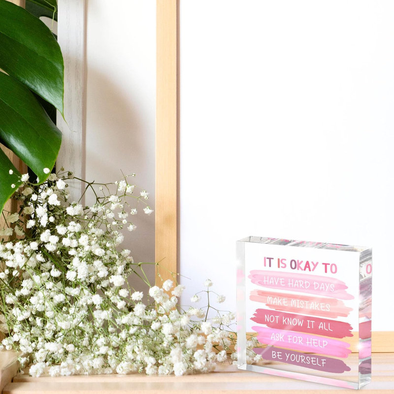 Enseigne de bureau en acrylique Inspirational