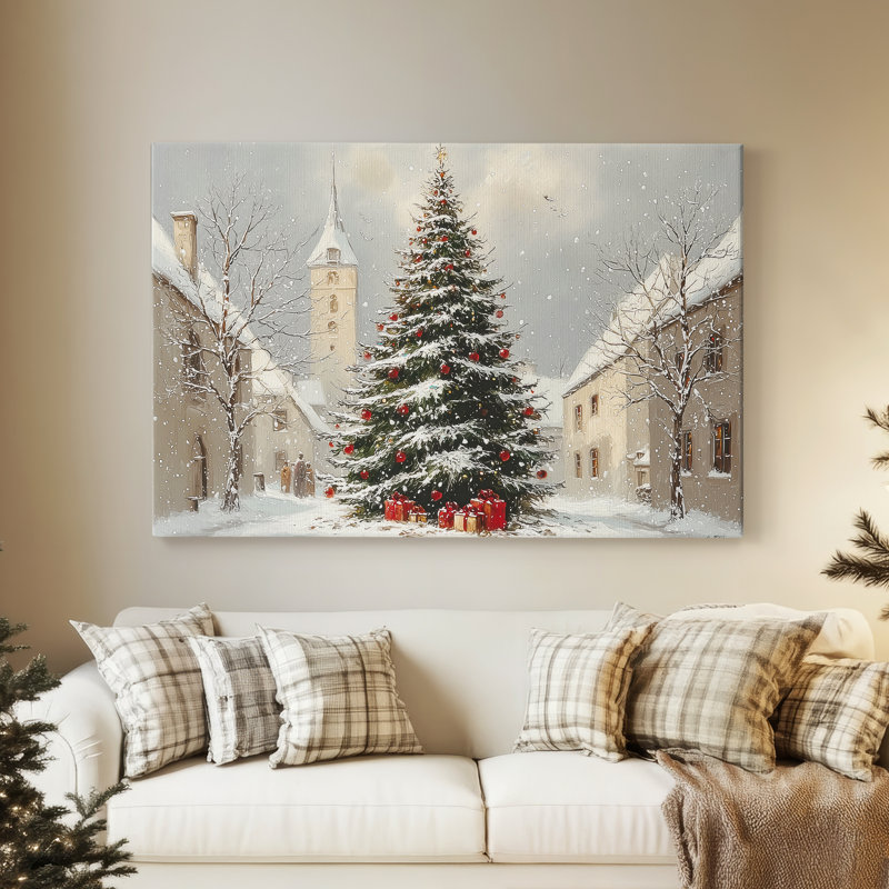 Toile tendue argentée Evergreen at Dawn - Premium Gallery, H 12 po x l 18 po