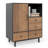 Buffet Sideboard w/ 4 Drawers & Open Compartment Heavy-Duty Metal Legs Black-504518099