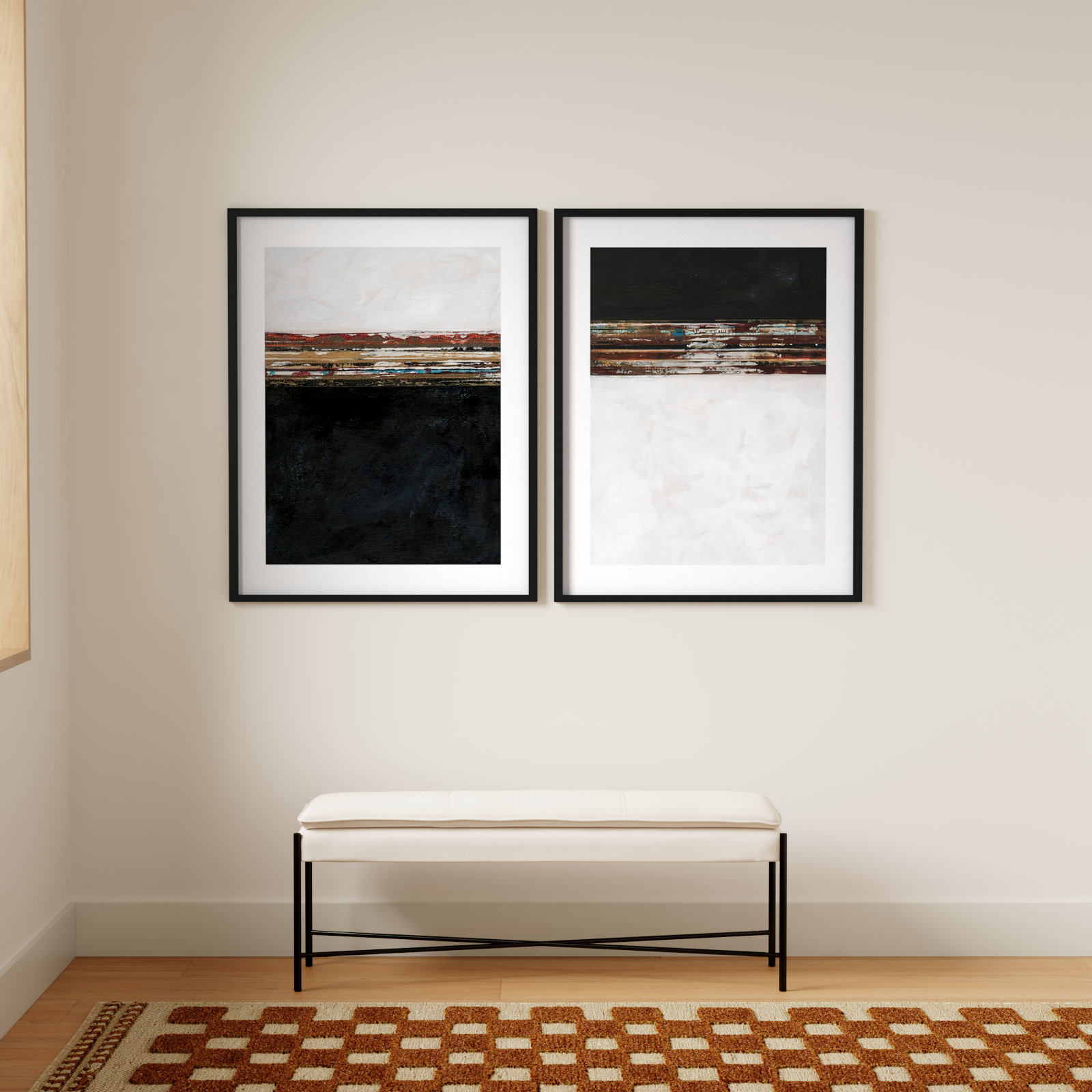 A Sense Of Space I & II by Jodi Fuchs, Black, 41" H x 69" W