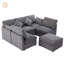 Canapé modulaire modulaire avec repose-pieds mobile et ports USB, parfait pour la vie moderne et les configurations polyvalentes