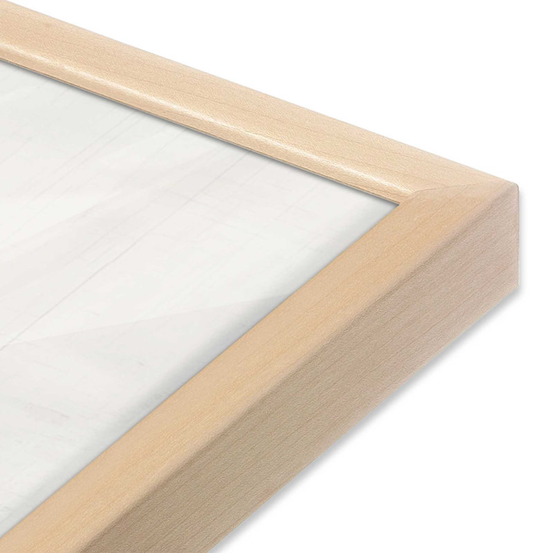 Whiteout Rhythm I Canvas, Single Picture Frame Raw Maple, 17.5" H x 17.5" W