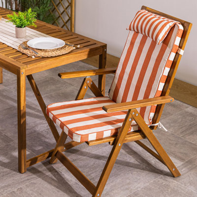 Geometric Outdoor High Back Seat Pad