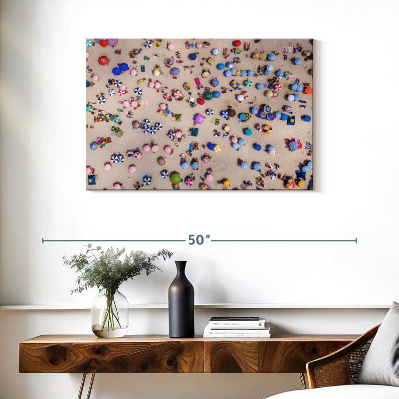 Gillard Beachgoers At Rio De Janeiro, 24" H x 36" W