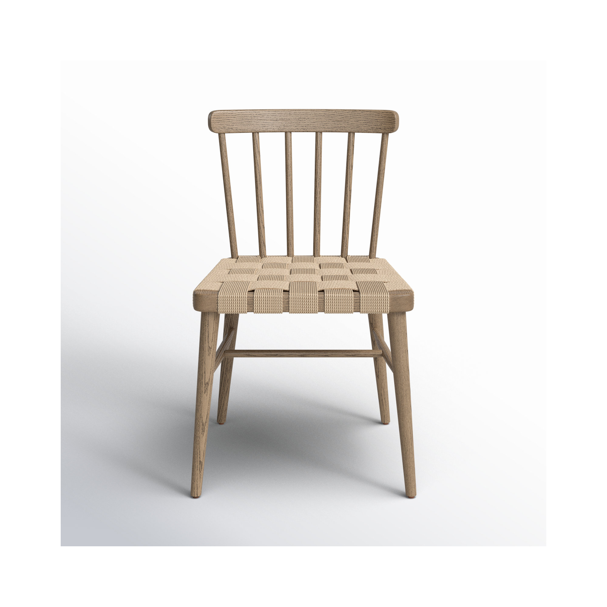 Catalonia Dining Chair-Smoked Oak, Dark Brown