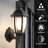 Outdoor Wall Lights, 14inch Exterior Waterproof Lanterns, Porch Sconces Wall Mounted Lighting with E26 Sockets and Glass Shade, Modern Black Wall Lamps for Patio, Front Door, Entryway, Garage