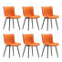 Chaises de salle à manger rembourrées en cuir Heitger