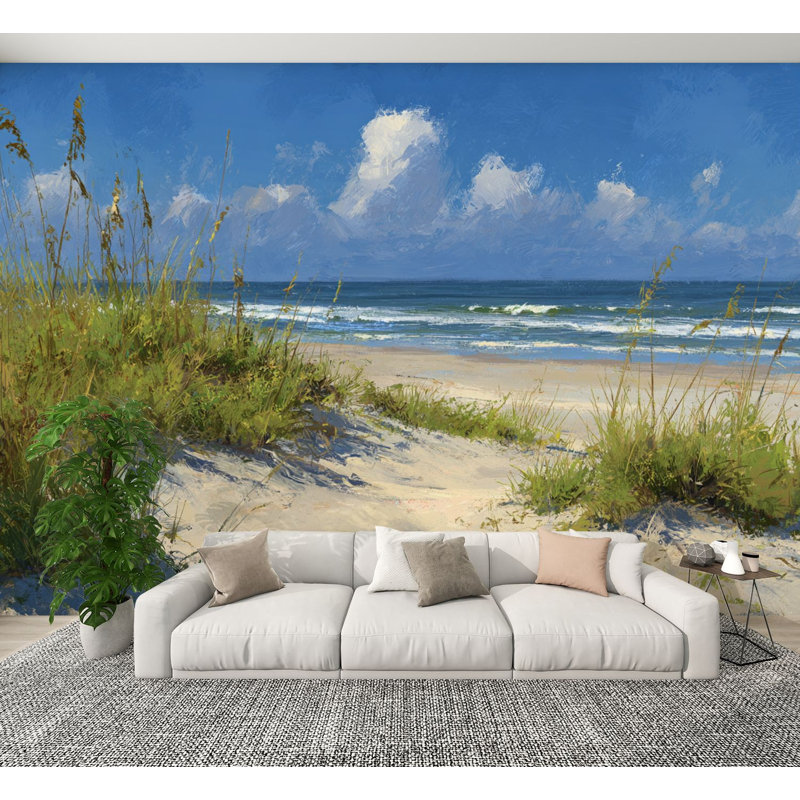 Papier peint adhésif côtier Coastal Peaceful Seaside, L 144 po x l 100 po