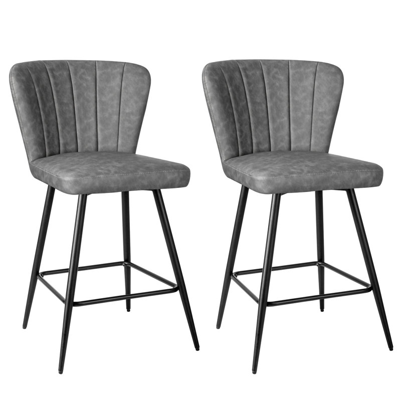 Tabouret de bar 24,8 po, gris