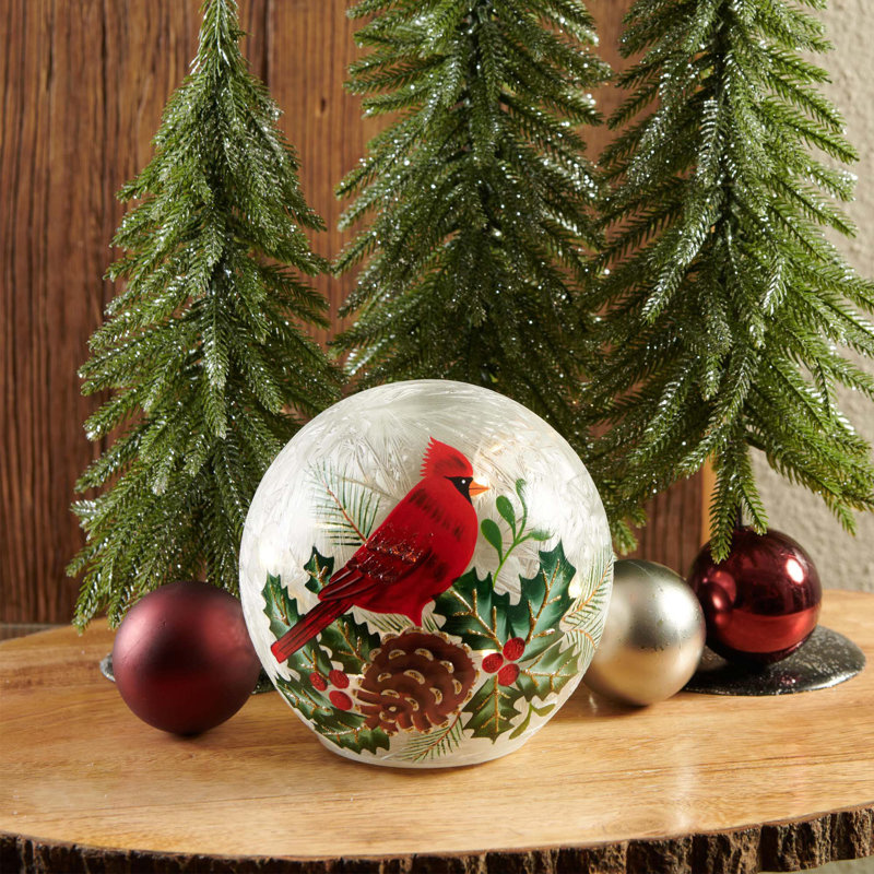 Christmas Bird Snow Globe