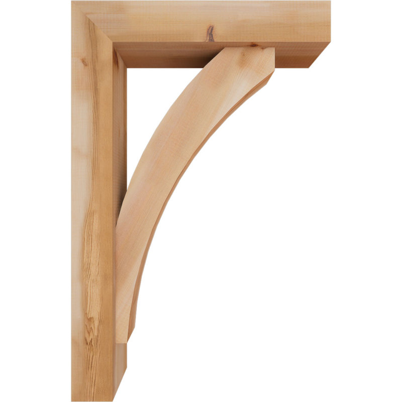 Thorton Block Bracket with Offset Brace, 34 x 22, 5 1/2"W Western Red Cedar (Smooth)
