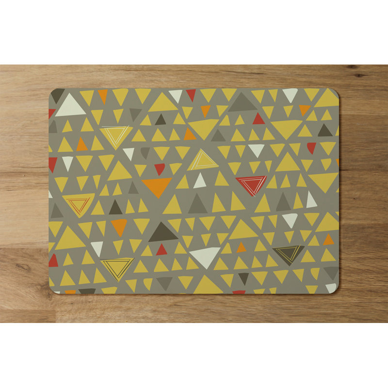Galey Polyester, Wood Geometric Rectangle Placemat