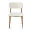 Boucle Upholstered Metal Side Chair in Beige-374567470