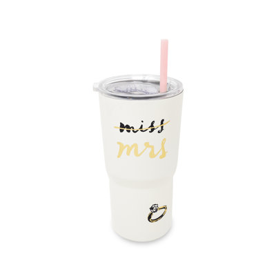 Acier inoxydable 20 oz. Verre avec paille