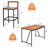 Nigel Wicker Patio Dining Set with Square Table-1719516671