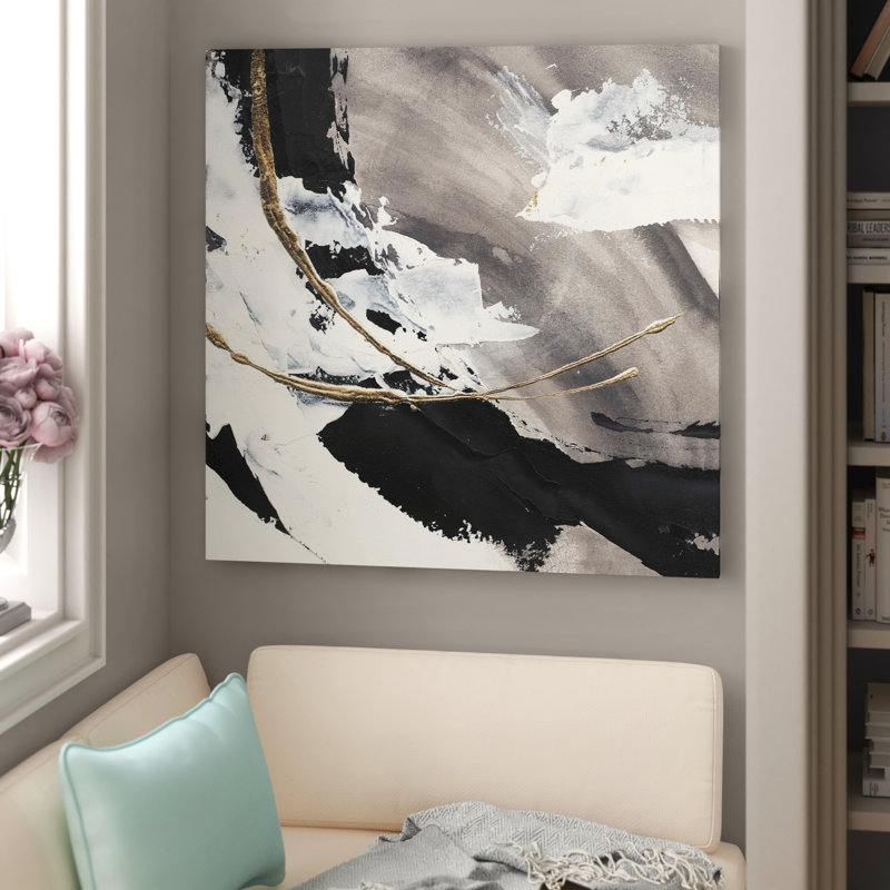 Arcs dorés I - reproduction, H 28 po x l 28 po x P 1,5 po, Toile tendue