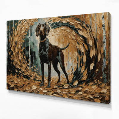 Dogs German Wirehaired Pointer Brown Canvas Wall Art