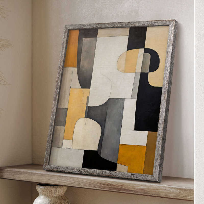 ABSTRACT Series CDXCVI, reproduction encadrée - bois massif, H 11 po x l 9 po