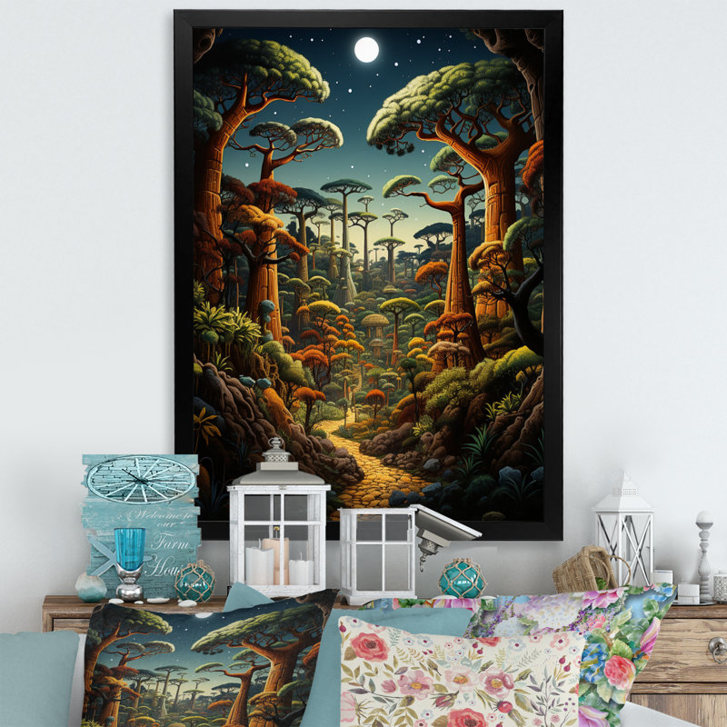 «Ayvani Baobab Tree The Enchanted I» sur toile, Impression noire sur toile encadrée, H 20 po x l 12 po x P 1 po