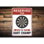 Enseigne réservée en aluminium Dart Champ-860025371