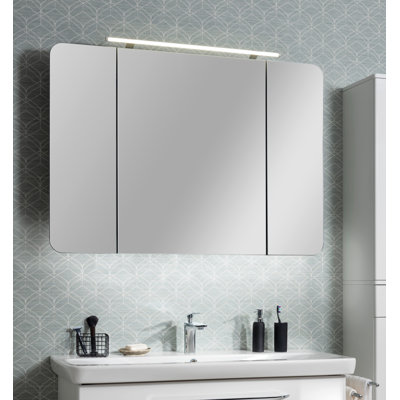 1100mm W 780mm H Surface Frameless Medicine Cabinet Mirror 6
