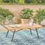 Causeuse d'extérieur industrielle avec table basse