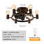 52 cm Farmhouse Reversible Caged Ceiling Fan with Light Kit and Remote-1133377570