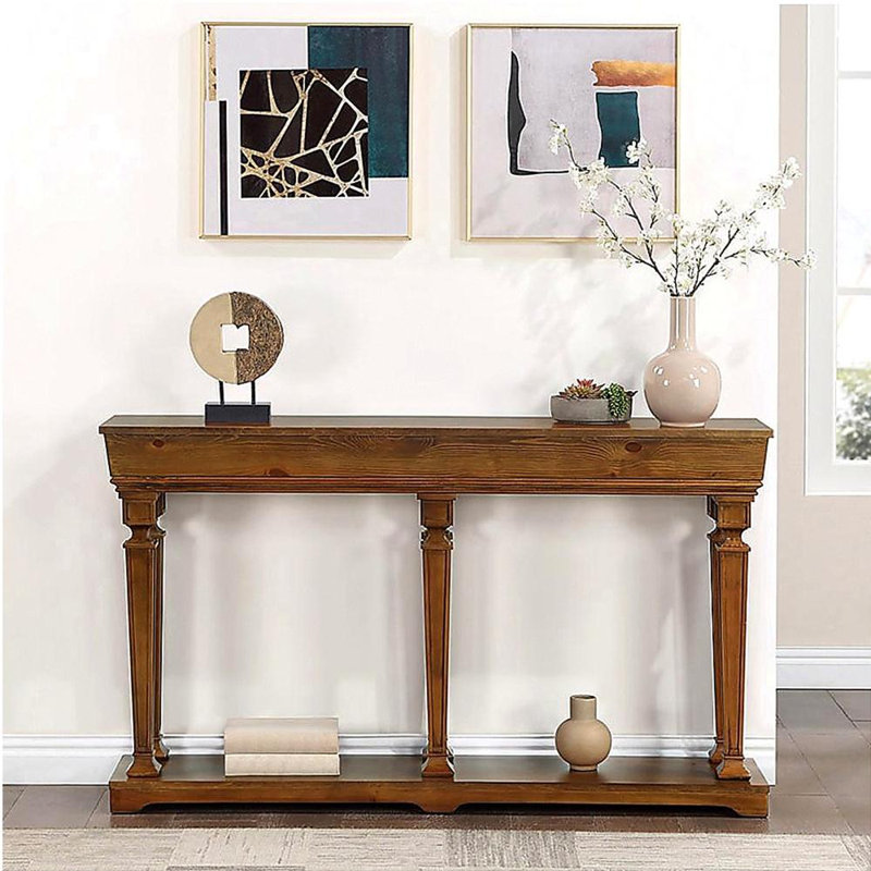 Table d'appoint en chêne avec base