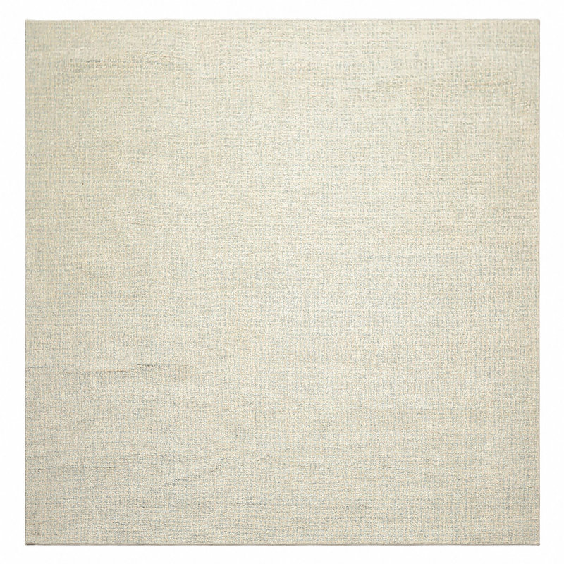 Tapis carré beige en laine tissé à la main 8 x 8, Carré 8 pi