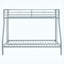 Cadre de lit double superposé argenté brillant Long Beach, mobilier de chambre à coucher moderne bord de mer