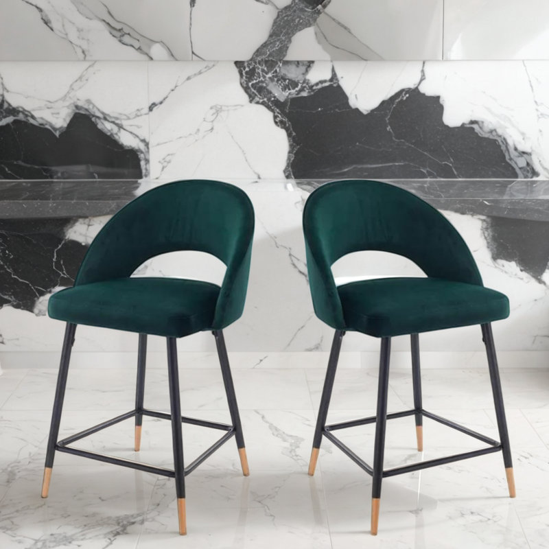 Tabouret de bar Ohanna, Vert