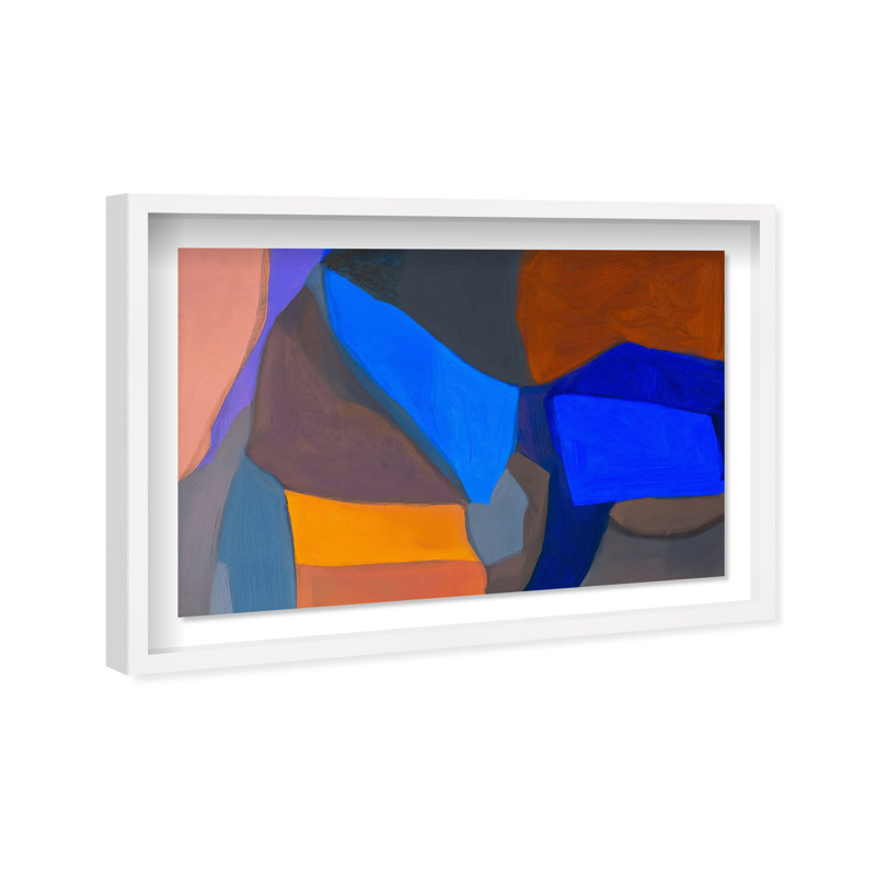 Patchwork Dream II Shadowbox Abstract Print by Oliver Gal, Black Frame, 15 x 10, 37.5"H x 55.5"W, White Frame