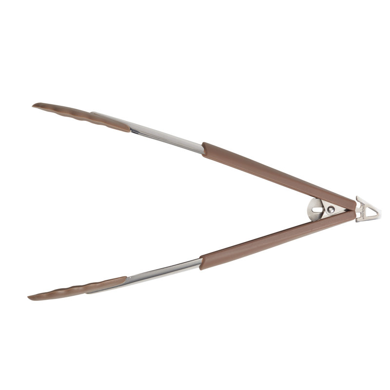 Anolon Tools and Gadgets SureGrip Nylon Nonstick Locking Tongs Set, 2-Pieces, Graphite, Bronze