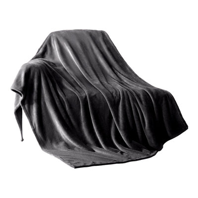 UltraSoft Luxe Fleece Throw - Plush, Cozy & Comfy Blanket for Couch, Sofa, or Bed - Perfect All-Season Flannel Lap Blanket, Graphite, 50" x 60""