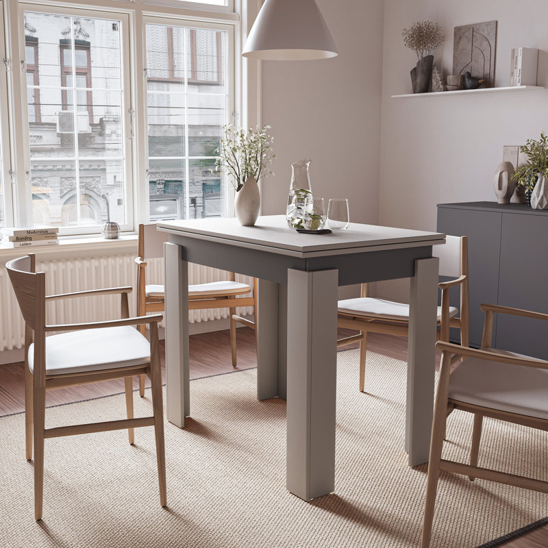 Extendable Dining Table Family 90-120 Gold Craft - Anthracite, Grey