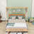Jainy Wood Bed with Shelf and LED-1088575305