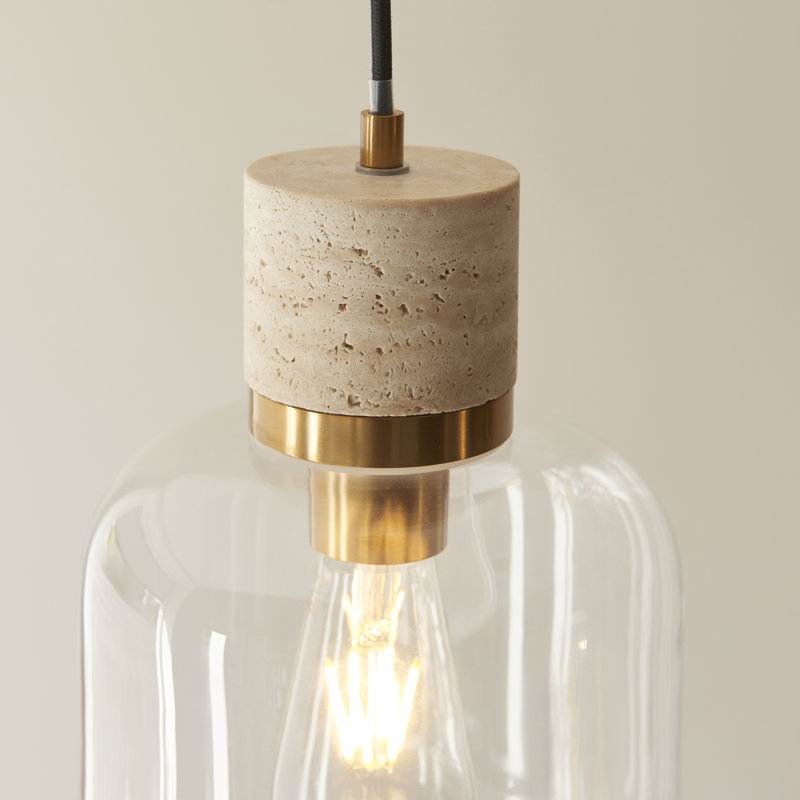 1 - Light Brass Pendant, Natural
