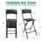 Upholstered Padded Folding Bar Stools with Footrest-1837202115