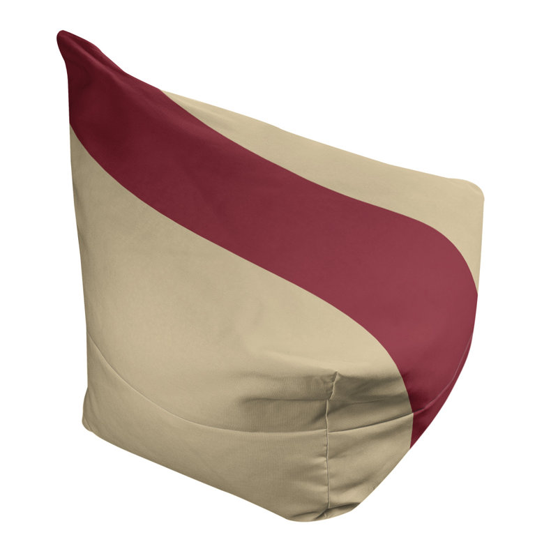 Classic Bean Bag, Desert Sand/Brick Red, 30" H x 27" W x 27" D