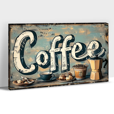 Café Adriany, art de la table rétro, reproduction d'art encadrée, affiche, peinture pour la cuisine de la salle à manger, décoration murale prête à être suspendue, 12 po x 18 po