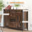 Industrial Farmhouse Sliding Barn Door Cabinet