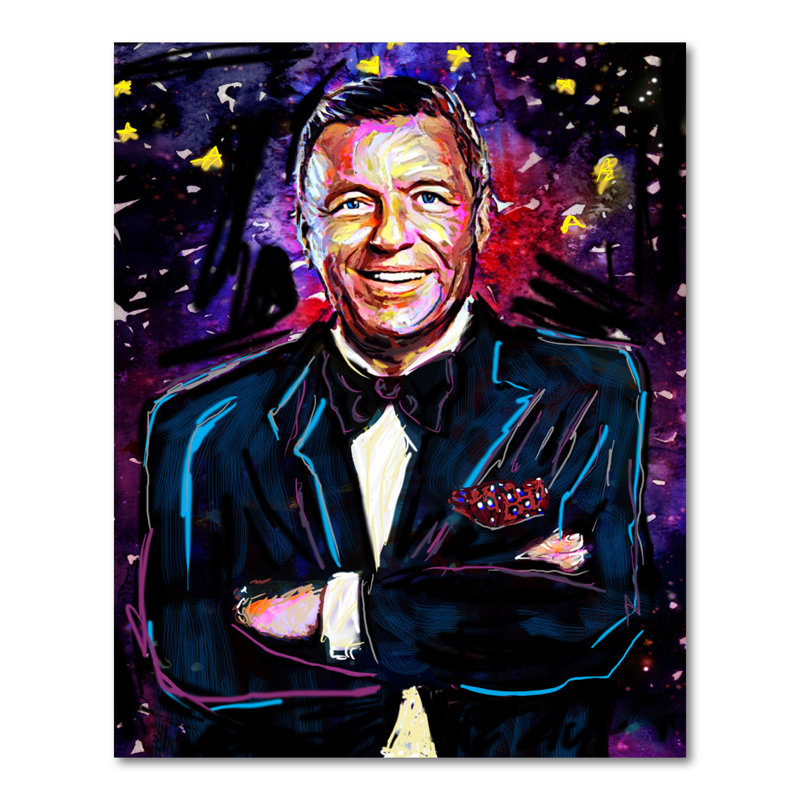 Frank Sinatra, impression d'art mural de qualité photo, H 14 po x l 11 po x P 0,1 po