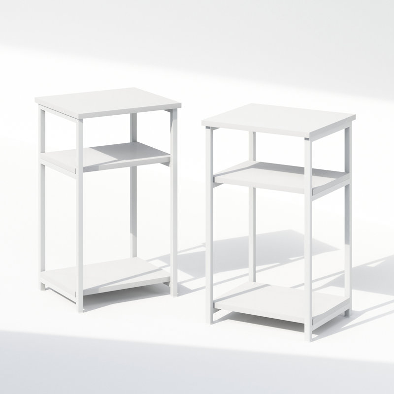 Subria 34.0cm W Metal Bedside Table