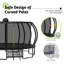 Trampoline d'extérieur 16 pi 16 po pour enfants et adultes antirouille-110438593