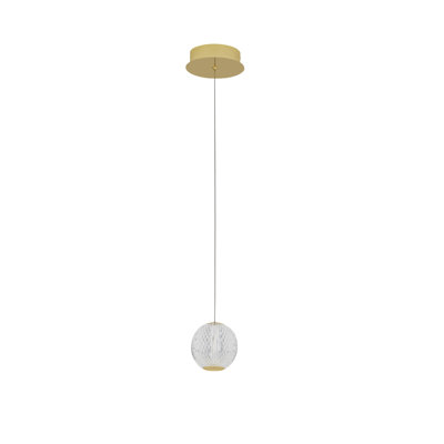 1 - Light Gold LED Sphere Pendant