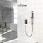 Matte Black Shower With 10 Inch Square Head - Wall Mounted, Adjustable Slide Bar, -balanced Valve And Merry Mounted In Stunning