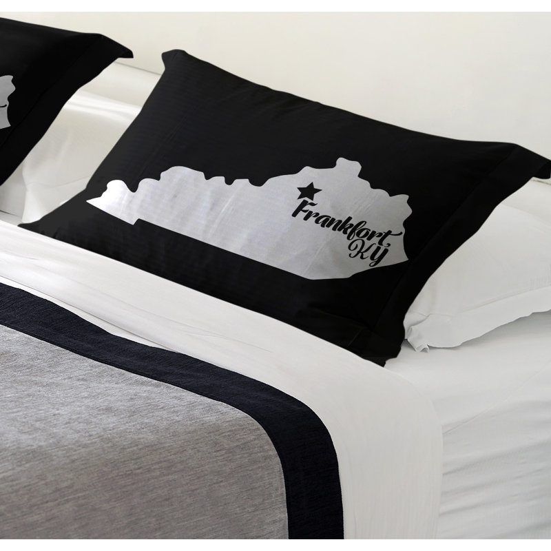 Frankfort Polyester Sham Set, King, Microfiber, Black