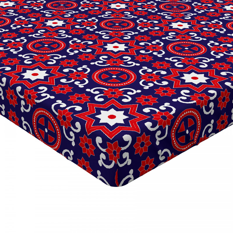 Microfiber Floral Fitted Sheet, Full Fitted Sheet