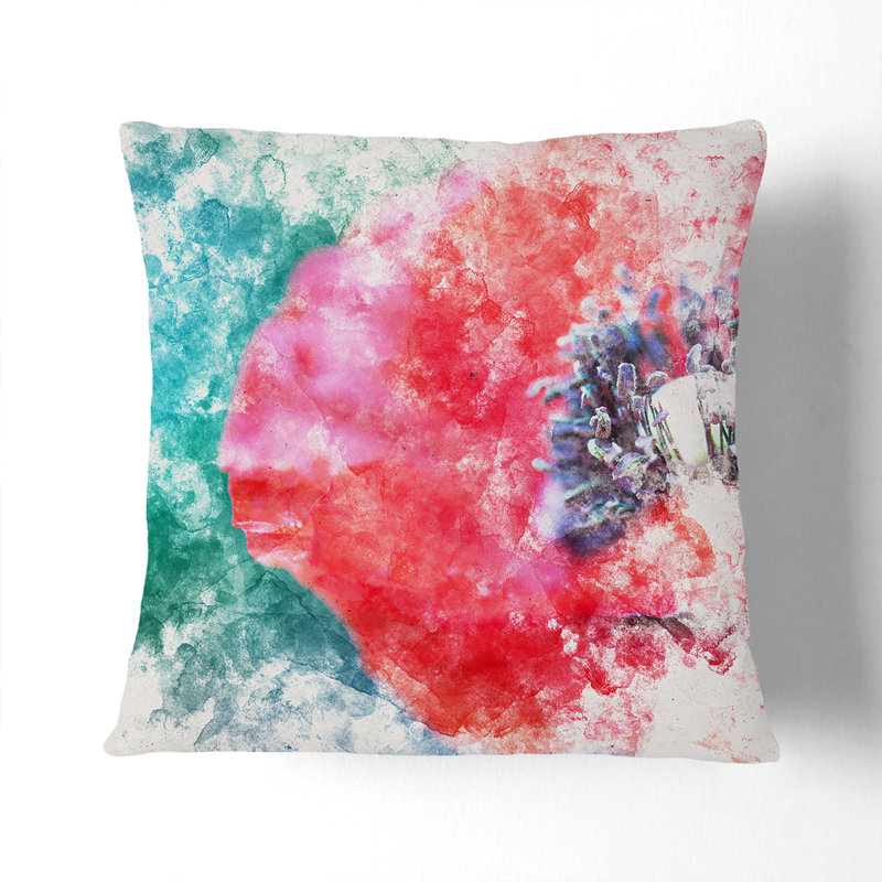 Abstract Square Throw Cushion, 55cm H x 55cm W x 20cm D