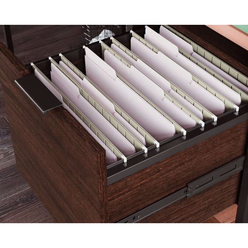 Sindoori Mango Wood Desk with Drawer and Filing Cabinet